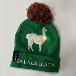Holiday inspired hat with LED Red/Green lights